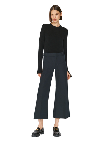 Le Cropped Palazzo Trouser - Noir