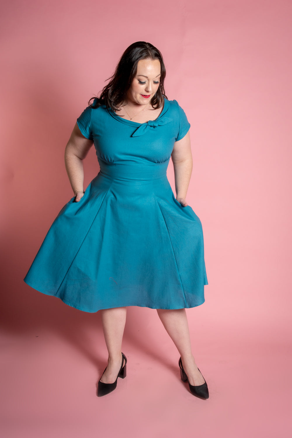 Beverly Dress- Lynette, Ocean *sale