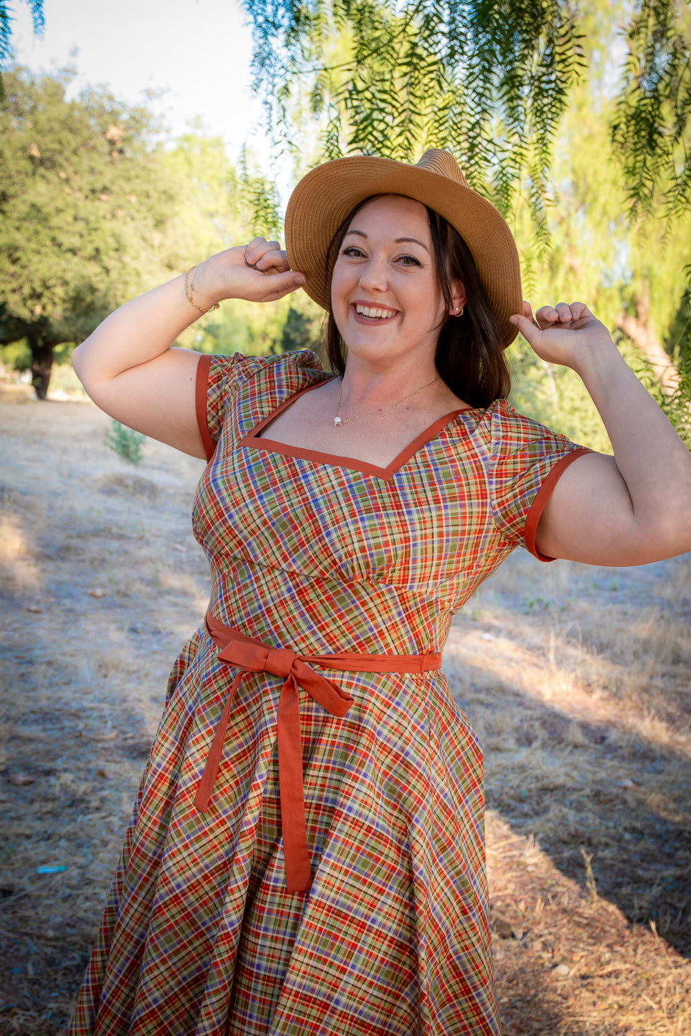 Simone Dress- Rusty Plaid *sale