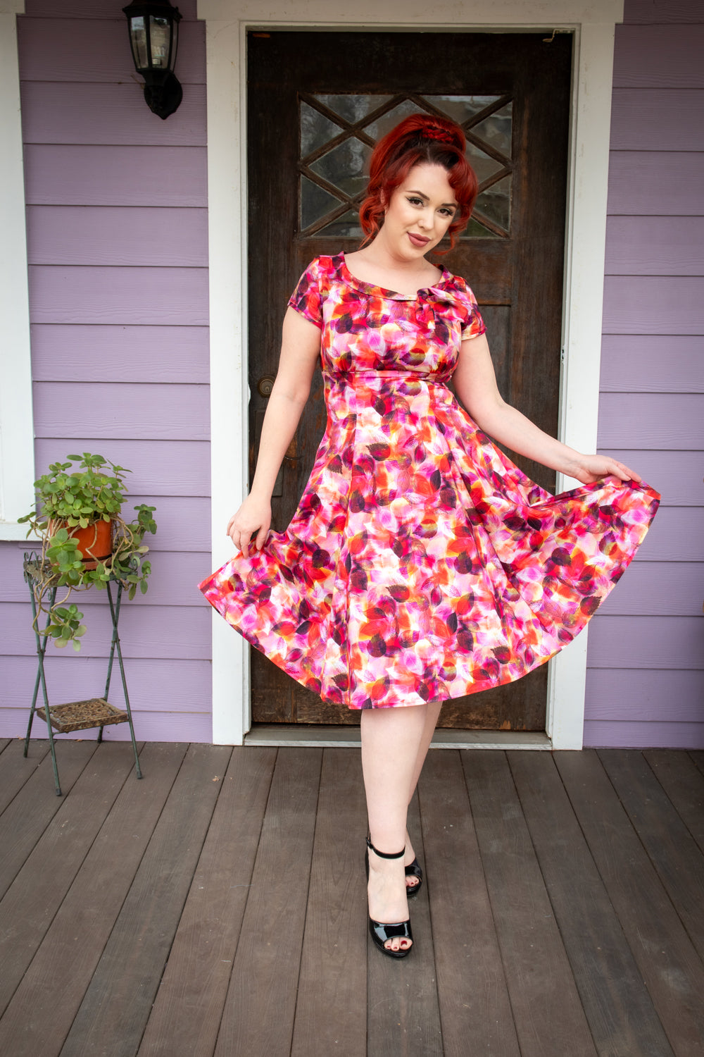 Beverly Dress- Scarlet Leaves *sale