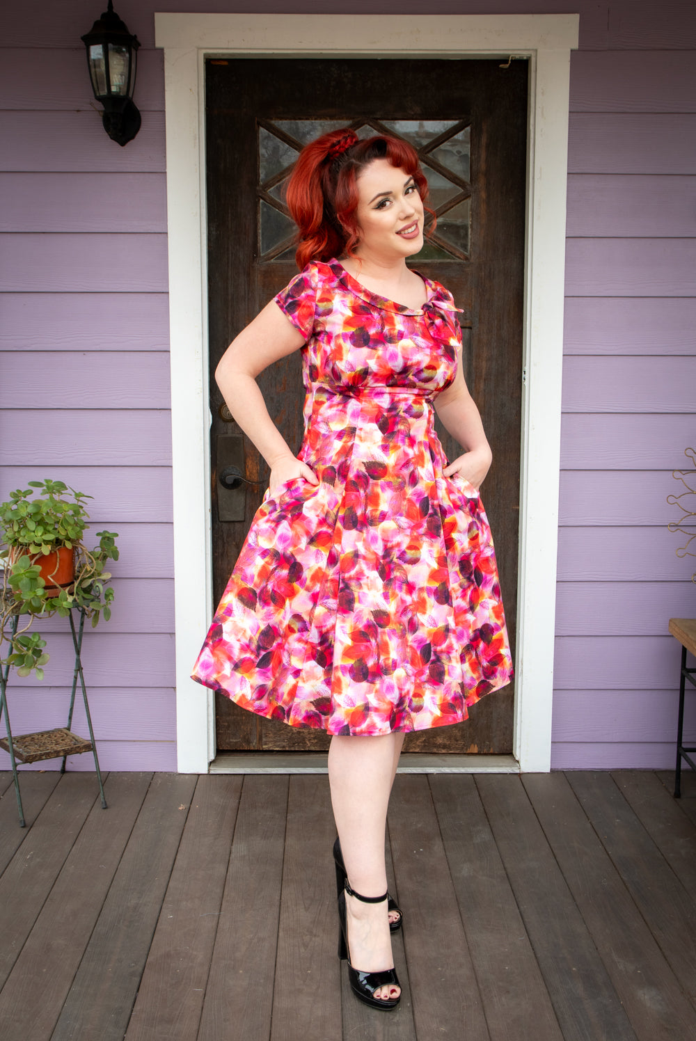 Beverly Dress- Scarlet Leaves *sale