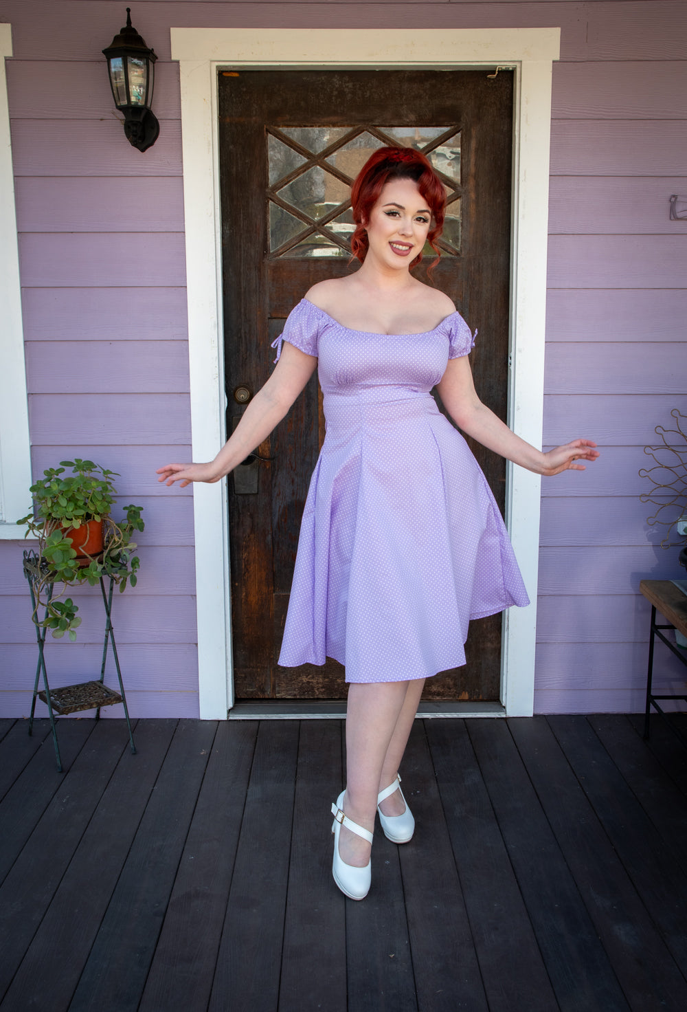 Hilda Dress - Lavender Dot *sale