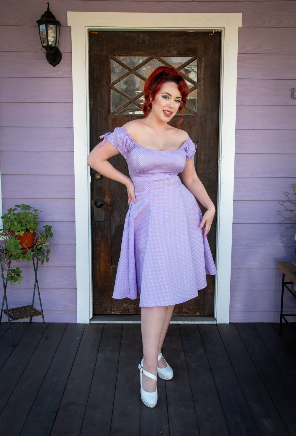 Hilda Dress - Lavender Dot *sale