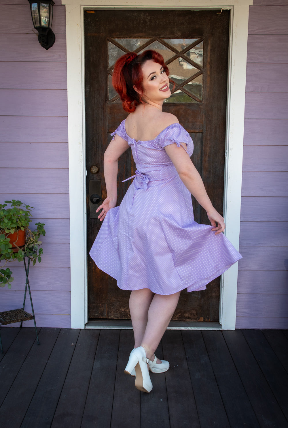 Hilda Dress - Lavender Dot *sale