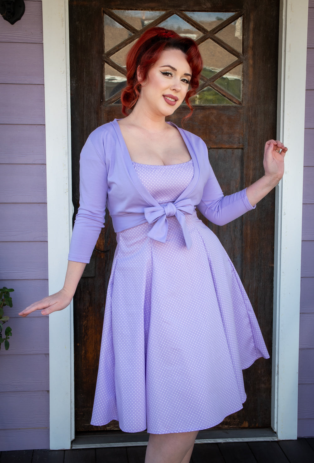 Hilda Dress - Lavender Dot *sale
