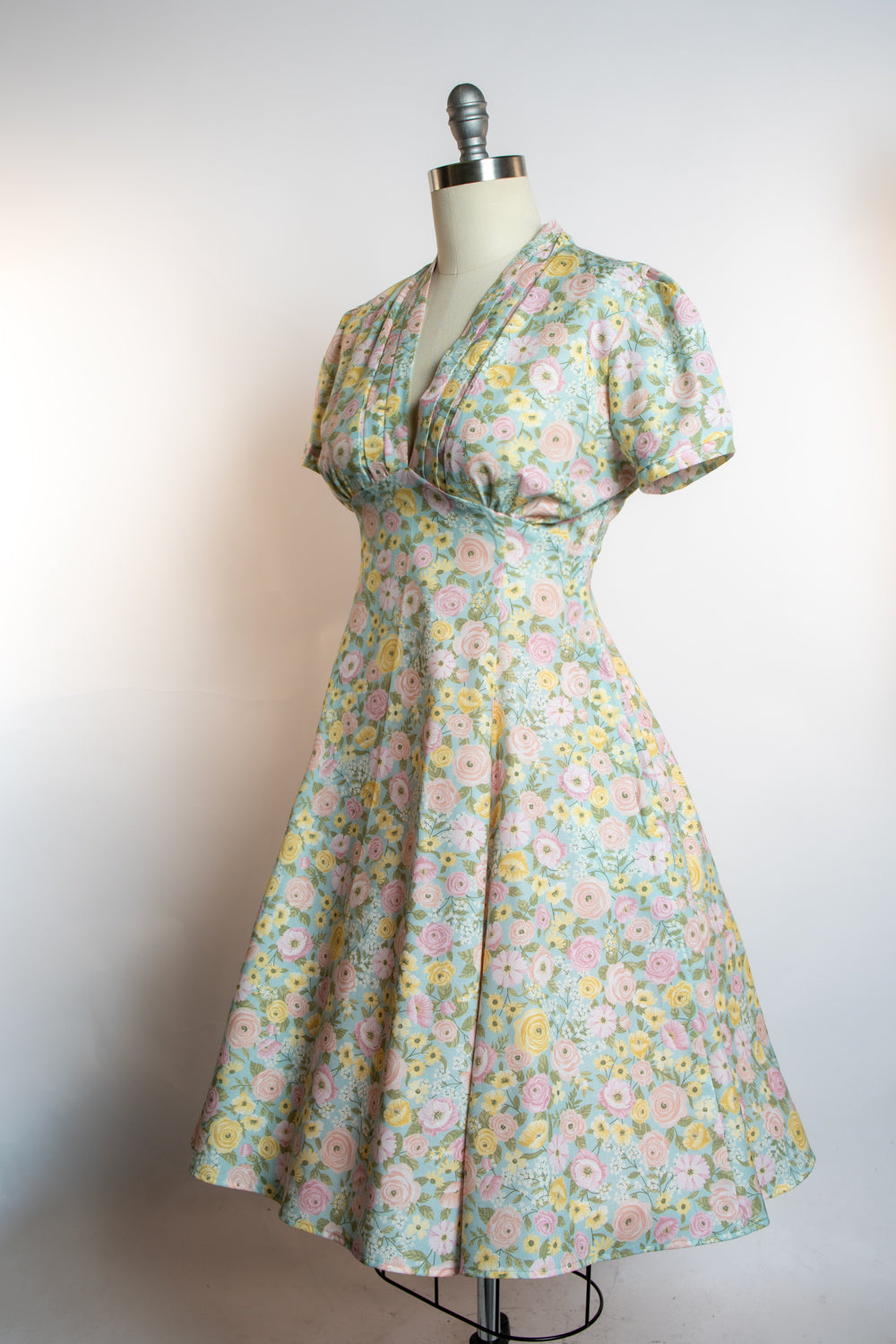 Madison Dress - Abigail Floral, Blue