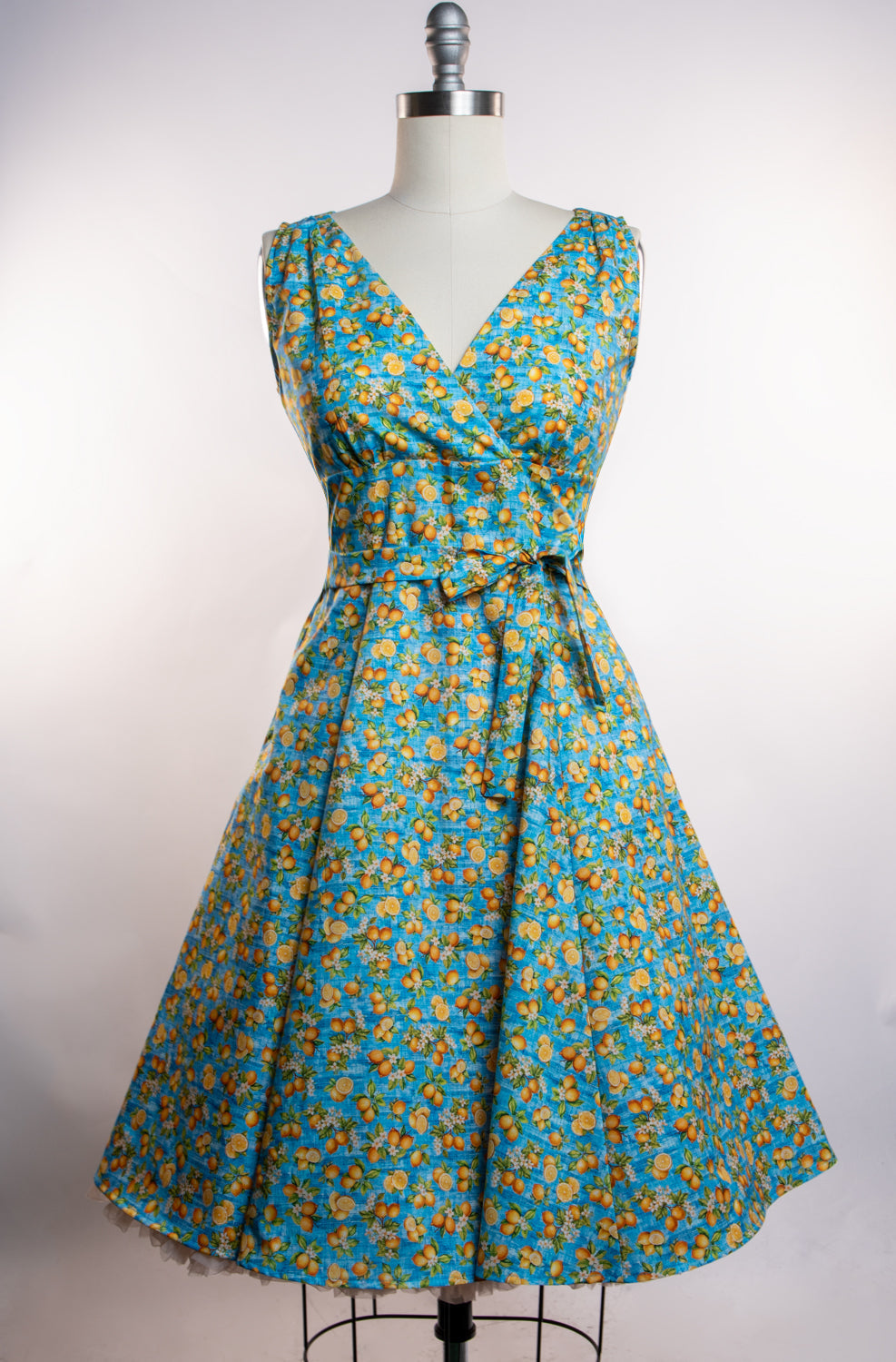 Marie Dress - Aqua Lemon Blossom