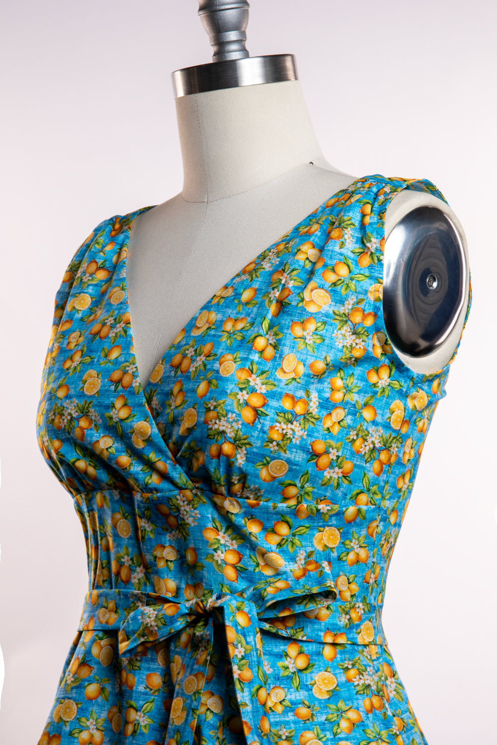 Marie Dress - Aqua Lemon Blossom