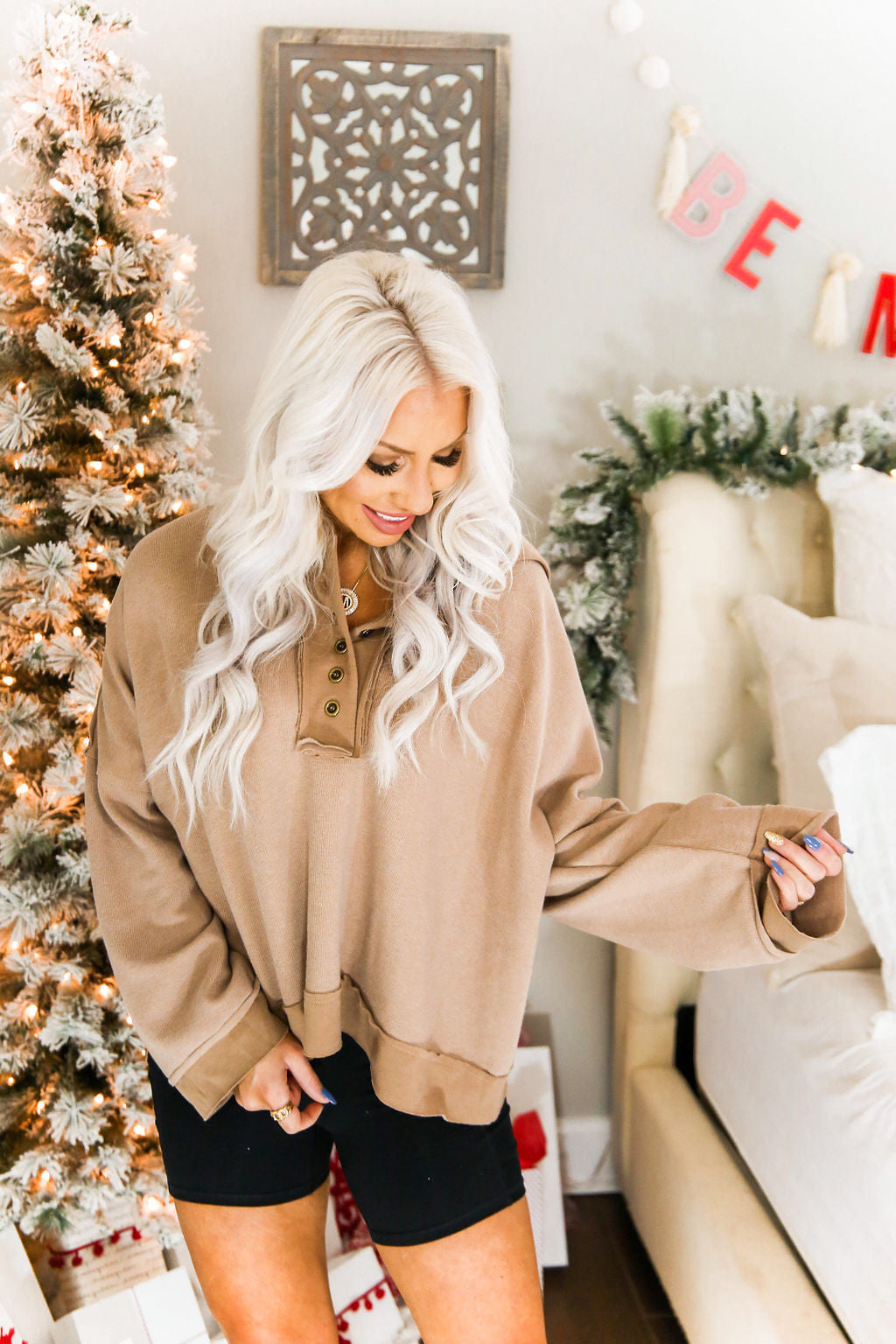 Mocha Studded Pullover