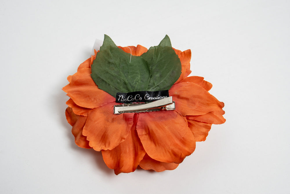 Orange Flower with Small White Flowers Hair Flower