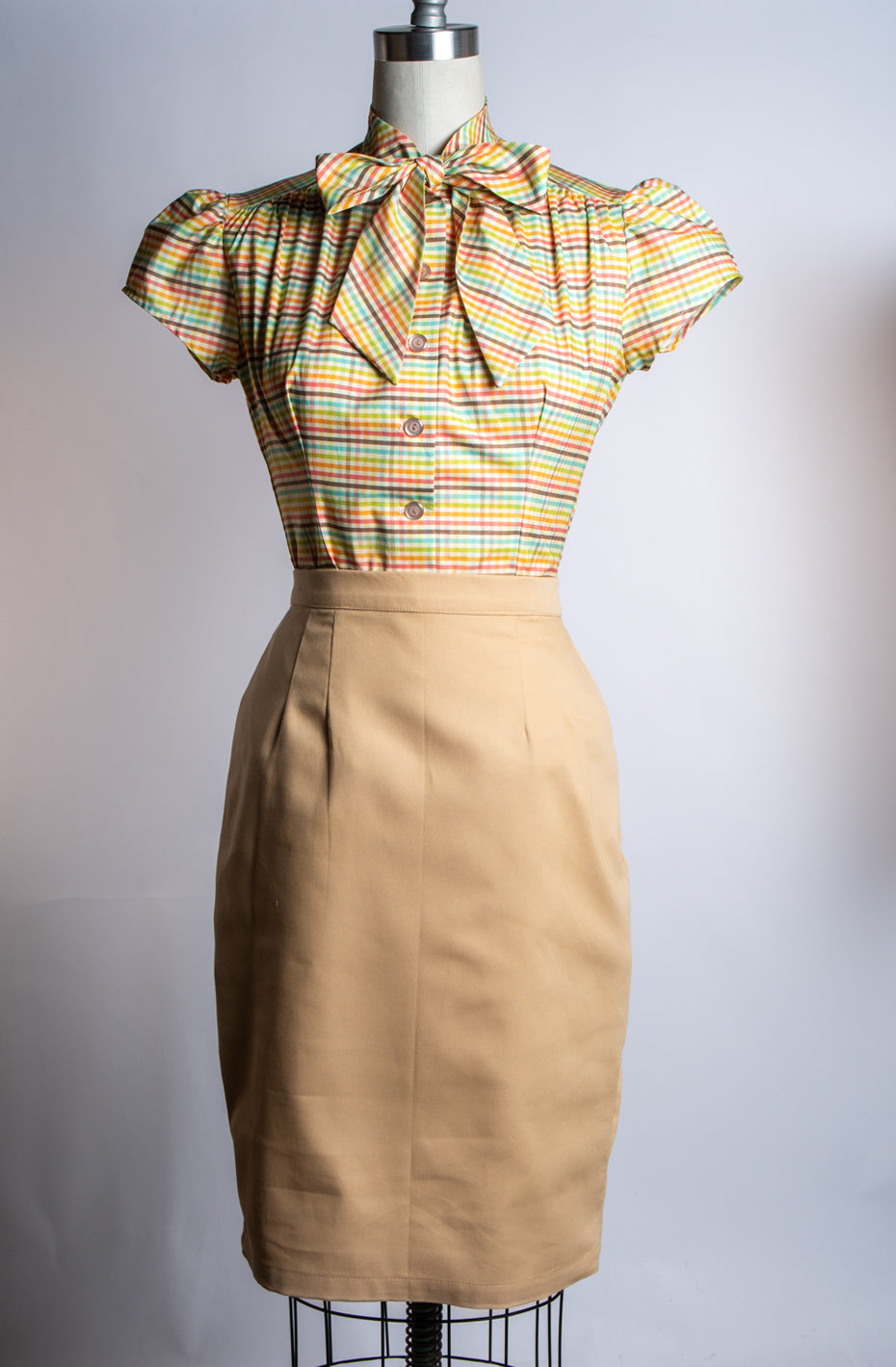 Basic Pencil Skirt- Butterscotch, Canvas