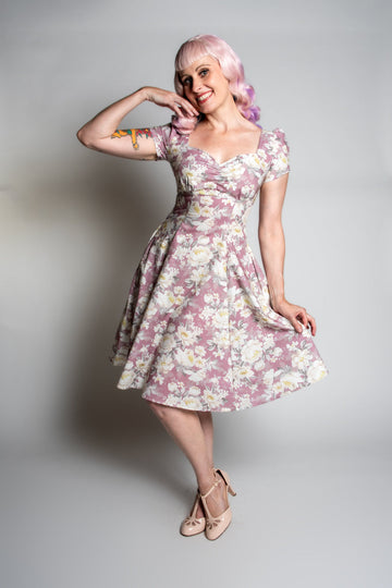 Bree Dress - Huntington Gardens, Mauve *sale