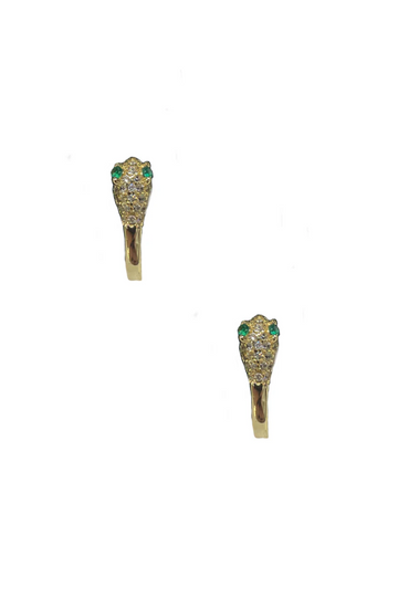 Medium Pav¨¦ Snake Huggies - Gold