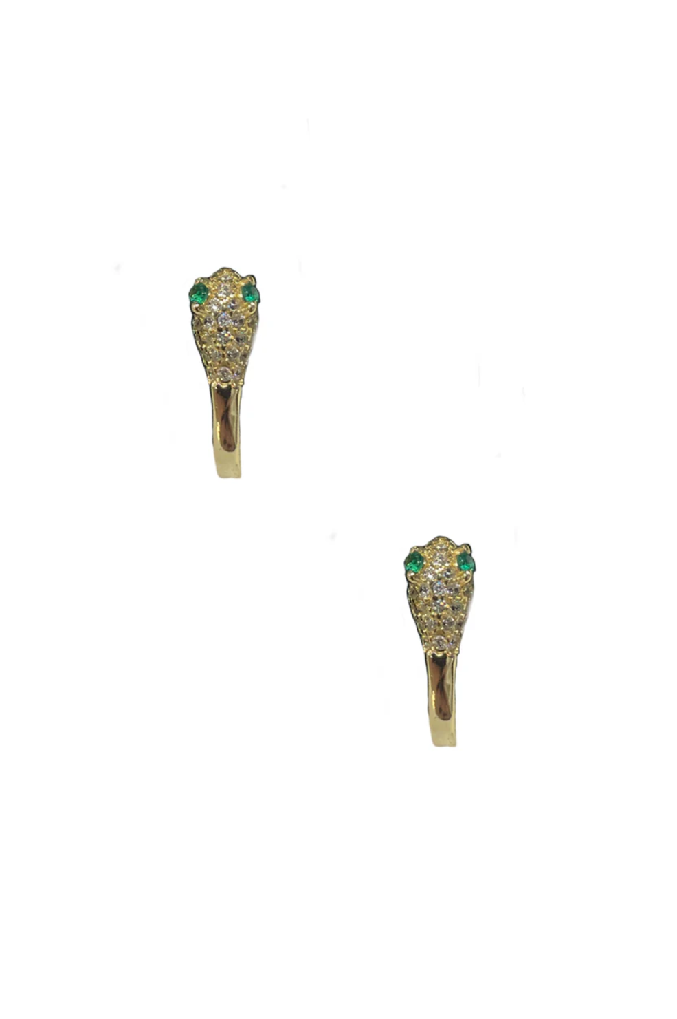 Medium Pav¨¦ Snake Huggies - Gold