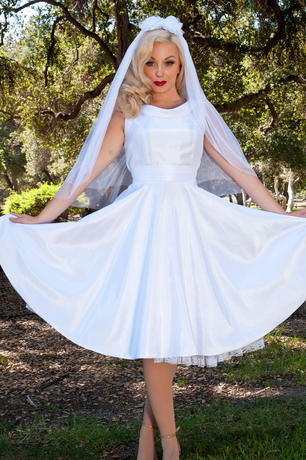 White Suzette Dress - Shantung White - sample*sale