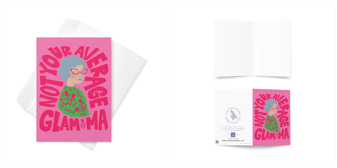 ¡°Glam-Ma¡± Greeting Card