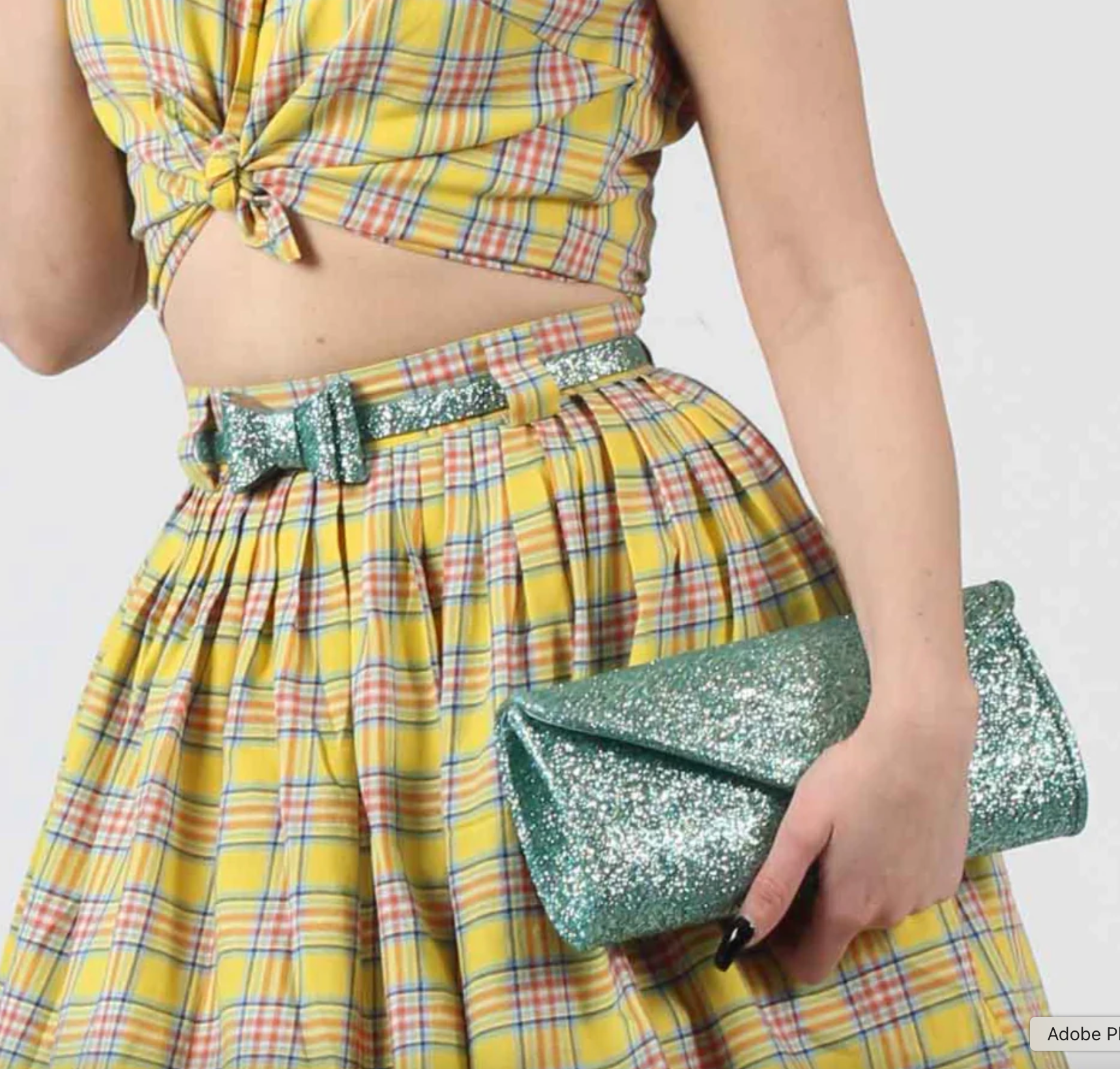 Glitter Clutch- Aqua