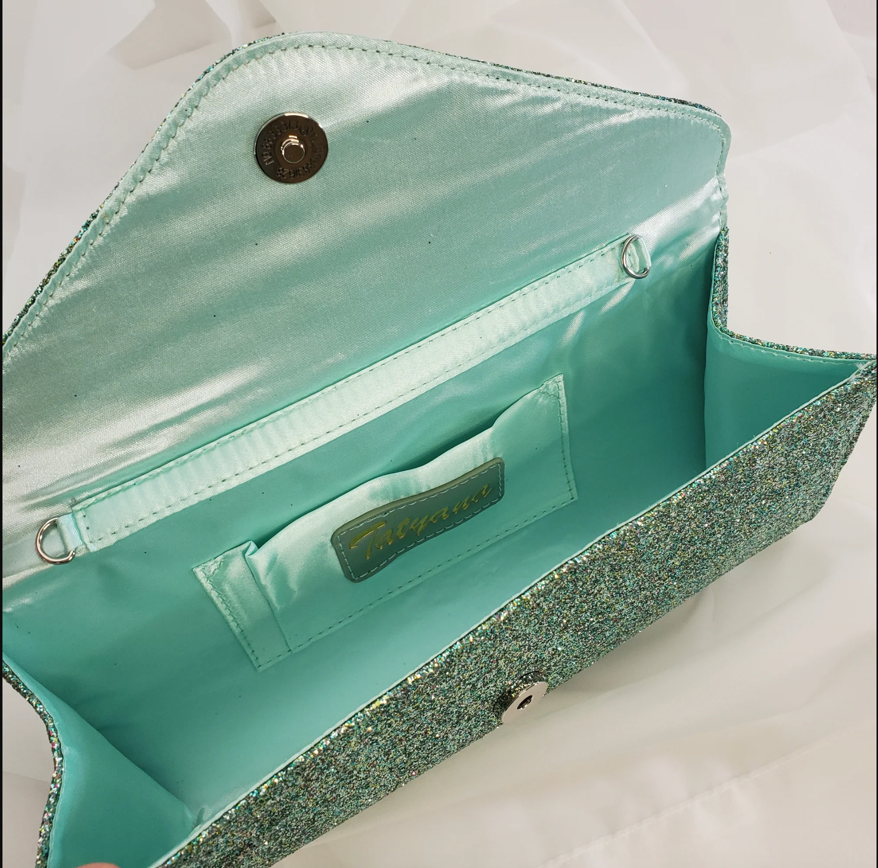 Glitter Clutch- Aqua