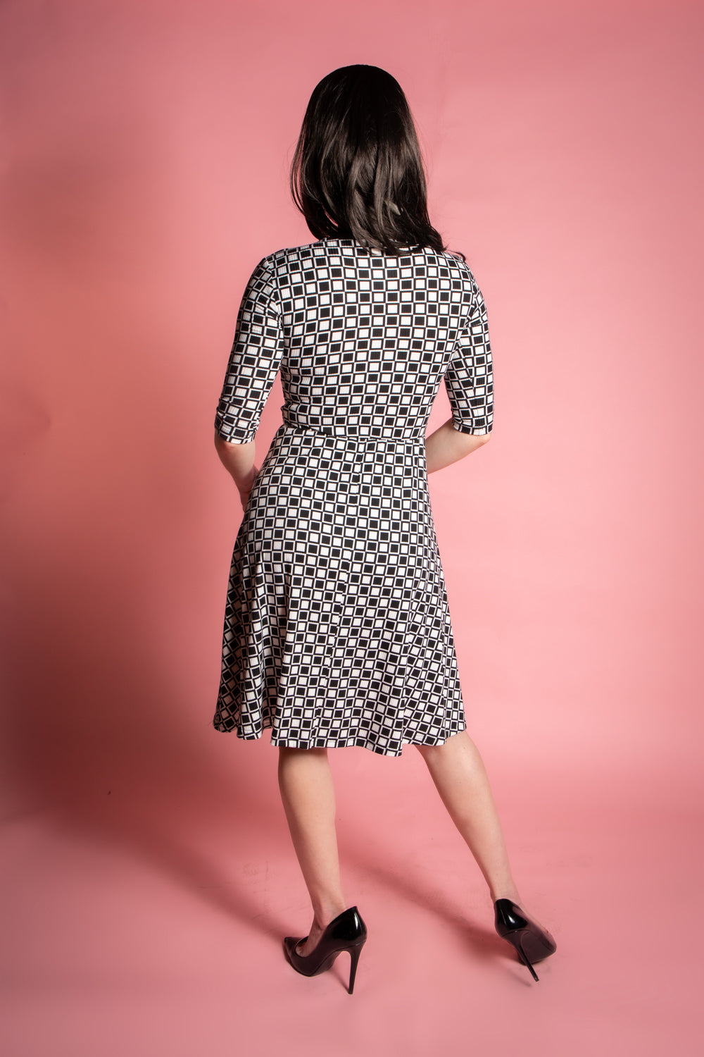 Joanie Knit Dress 3/4 Sleeve - Mod Squad Rib Knit *sale