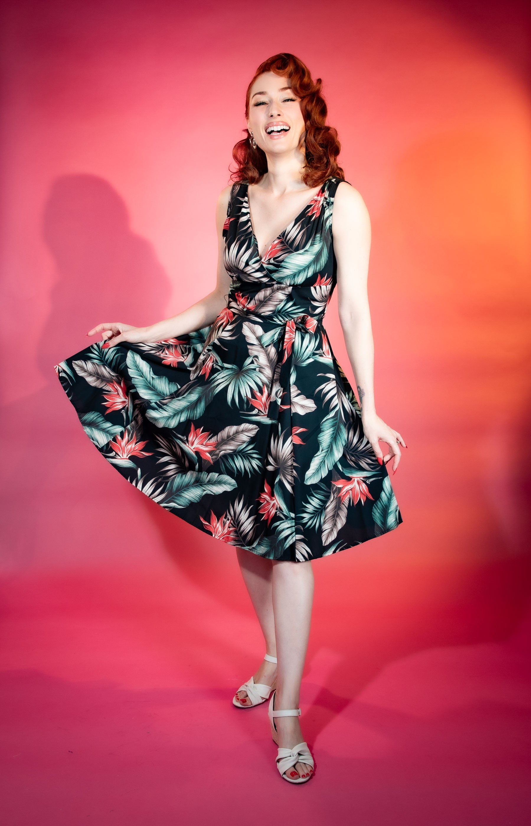 Marie Dress - Bird of Paradise, Black