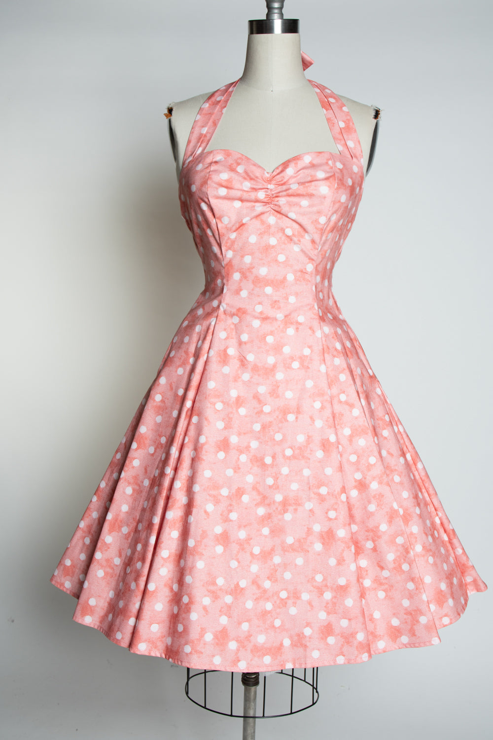 Sweetie Dress - Watercolor Dot, Coral *sale