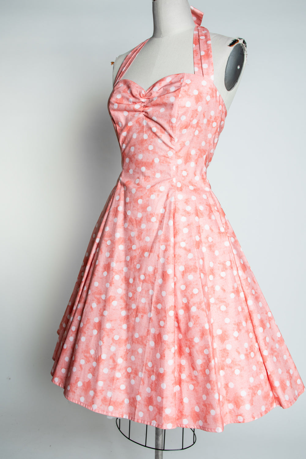 Sweetie Dress - Watercolor Dot, Coral *sale