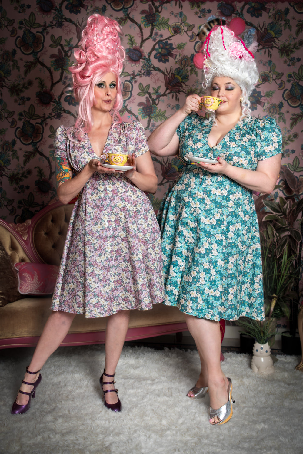 Millie Dress - Tea Time, Teal *sale