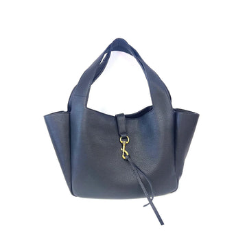 Black Front Buckle Tote Bag