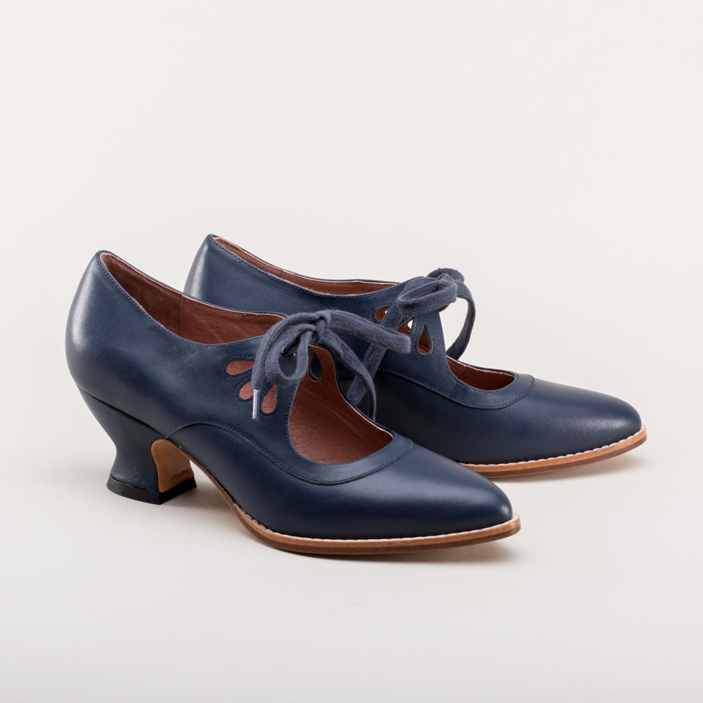 Gibson Edwardian Leather Shoes (Navy)
